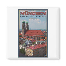Munich Frauenkirche (Portrait) Magnets