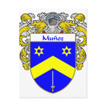 Munoz Coat of Arms (Mantled) postcards by NameGame Munoz Coat of Arms (Mantled) postcards