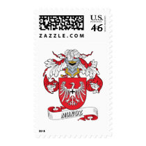 Munoz Family Crest postage by coatsofarms Munoz Family Crest postage