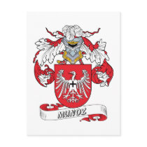 Munoz Family Crest postcards by coatsofarms Munoz Family Crest postcards