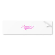 Munoz Last Name Classic Style Bumper Sticker