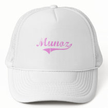 Munoz Last Name Classic Style Mesh Hats