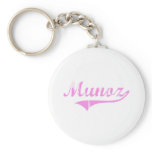 Munoz Last Name Classic Style Keychain
