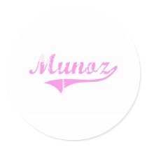 Munoz Last Name Classic Style Sticker