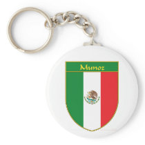 Munoz Mexico Flag Shield Key Chains