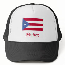 Munoz Puerto Rican Flag Trucker Hat
