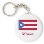 Munoz Puerto Rican Flag Key Chain