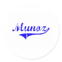 Munoz Surname Classic Style Sticker