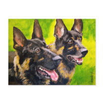 Munoz's Manny & Barkley postcards by dogdaysofpainting Munoz's Manny & Barkley postcards