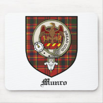 Munro Clan Crest Badge Tartan mousepads by clan_badges Munro Clan Crest Badge Tartan mousepads