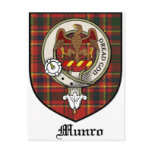 Munro Clan Crest Badge Tartan Postcards