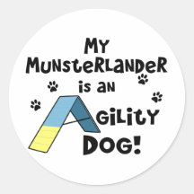 Munsterlander Agility Dog Round Stickers