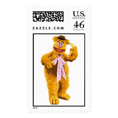 Muppets Fozzie Bear standing holding banana Disney postage