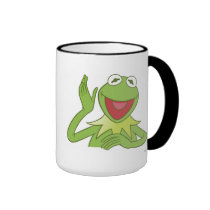 Muppets Kermit waving smiling Disney mugs