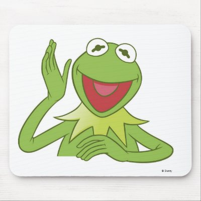 Muppets Kermit waving smiling Disney mousepads