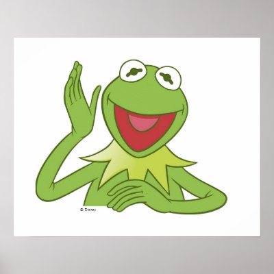 Muppets Kermit waving smiling Disney posters