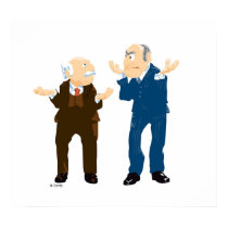 Muppets Sattler And Waldorf looking at each other posters by disney Muppets Sattler And Waldorf looking at each other posters