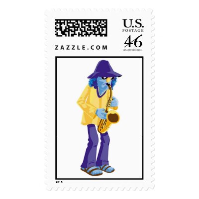 Muppets Zoot playing a saxophone Disney postage