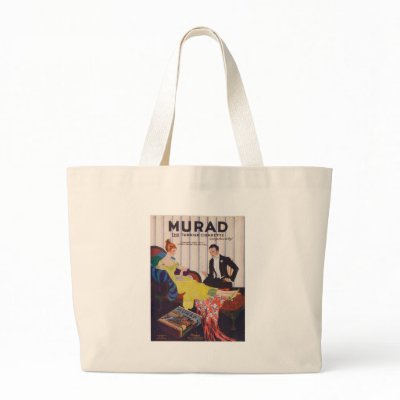 Murad Turkish Cigarettes 2 Canvas Bags by vintagegiftmall