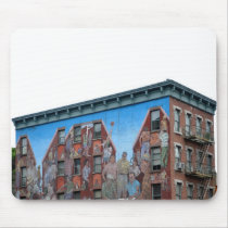 Mural on building in Spanish Harlem mousepads