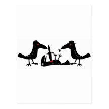 murder crows post cards