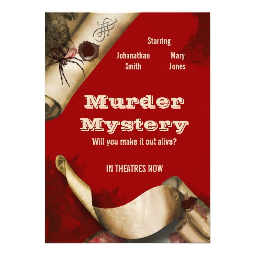 Murder investigation movie poster birthday card