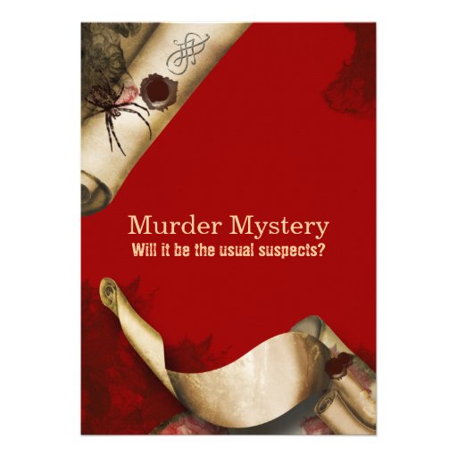 Murder investigation who dun it card