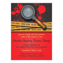 Murder Mystery Dinner Party Invitation