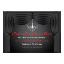 Murder Mystery Dinner Theater Party Invitation
