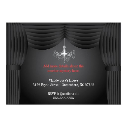 Murder Mystery Dinner Theater Party Invitation