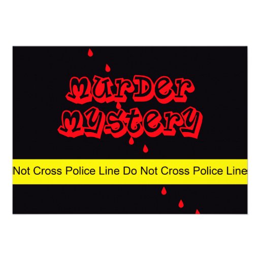 Murder Mystery Party Invitation - Serving Murder