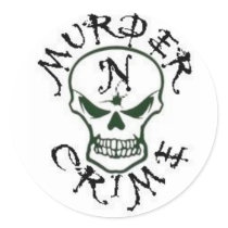 Murder N Crime Logo Sticker
