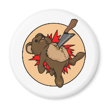 Murder Your Childhood! Round Magnet magnets