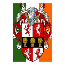 Murphy Coat of Arms Irish Flag Print by irishcountry Murphy Coat of Arms Irish Flag Print