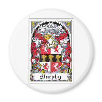 Murphy Family Crest Fridge Magnet