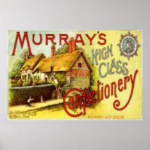 Murrays High Class Confectionery - Cottage Poster