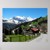 Murren, an alpine villlage print