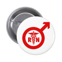 Murse Male Nurse Symbol Buttons