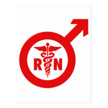 Murse Male Nurse Symbol Postcards