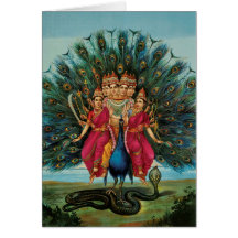 Murugan Kartikeyan Skanda Subrahmanyan Hindu Deity Cards