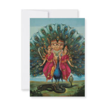 Murugan Kartikeyan Skanda Subrahmanyan Hindu Deity Invitation