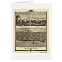 Muscatine City, IA Panoramic Map - 1875 Card