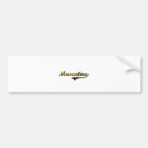 Muscatine Iowa Classic Design Bumper Sticker