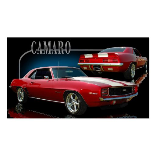 Muscle car business card template (back side)