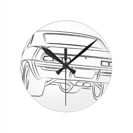 Muscle Car Clocks, Muscle Car Wall Clock Designs
