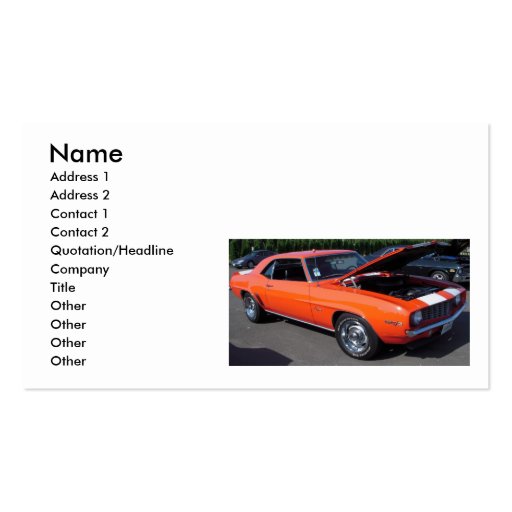 Muscle Cars Business Card