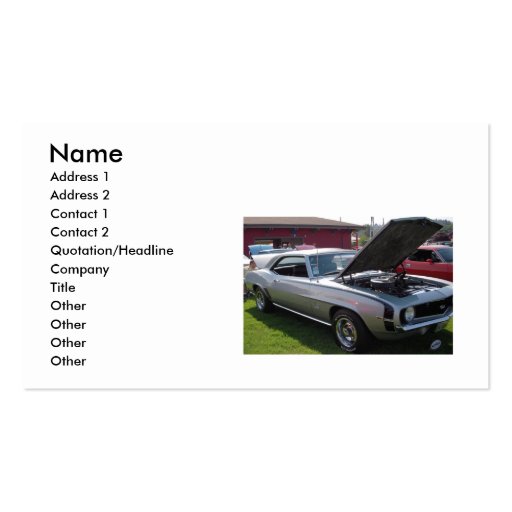 Muscle Cars Business Card Template (front side)