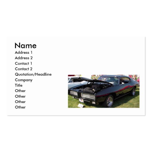 Muscle Cars Business Card Template