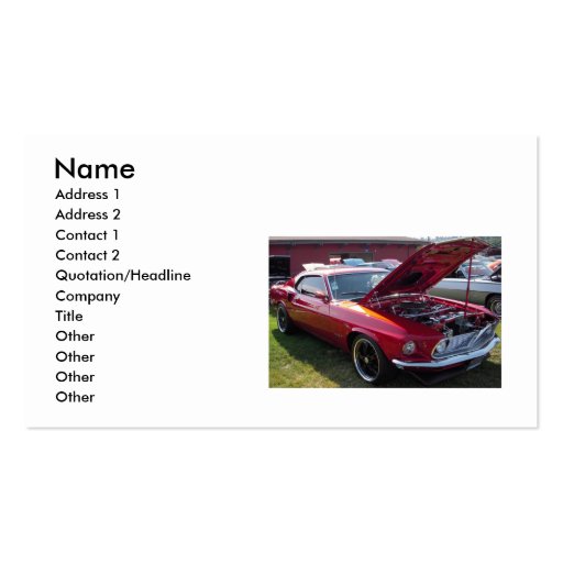 Muscle Cars Business Card Templates