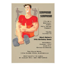 Muscle Man Invitation